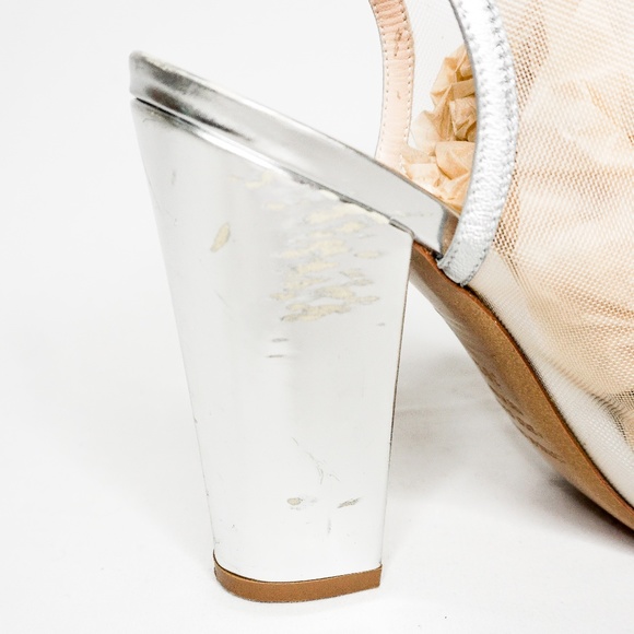 NICHOLAS KIRKWOOD Transparent Silver Mesh Booties - Picture 4 of 8